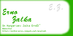 erno zalka business card